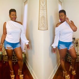 Daisy Dukes Distressed Denim Shorts